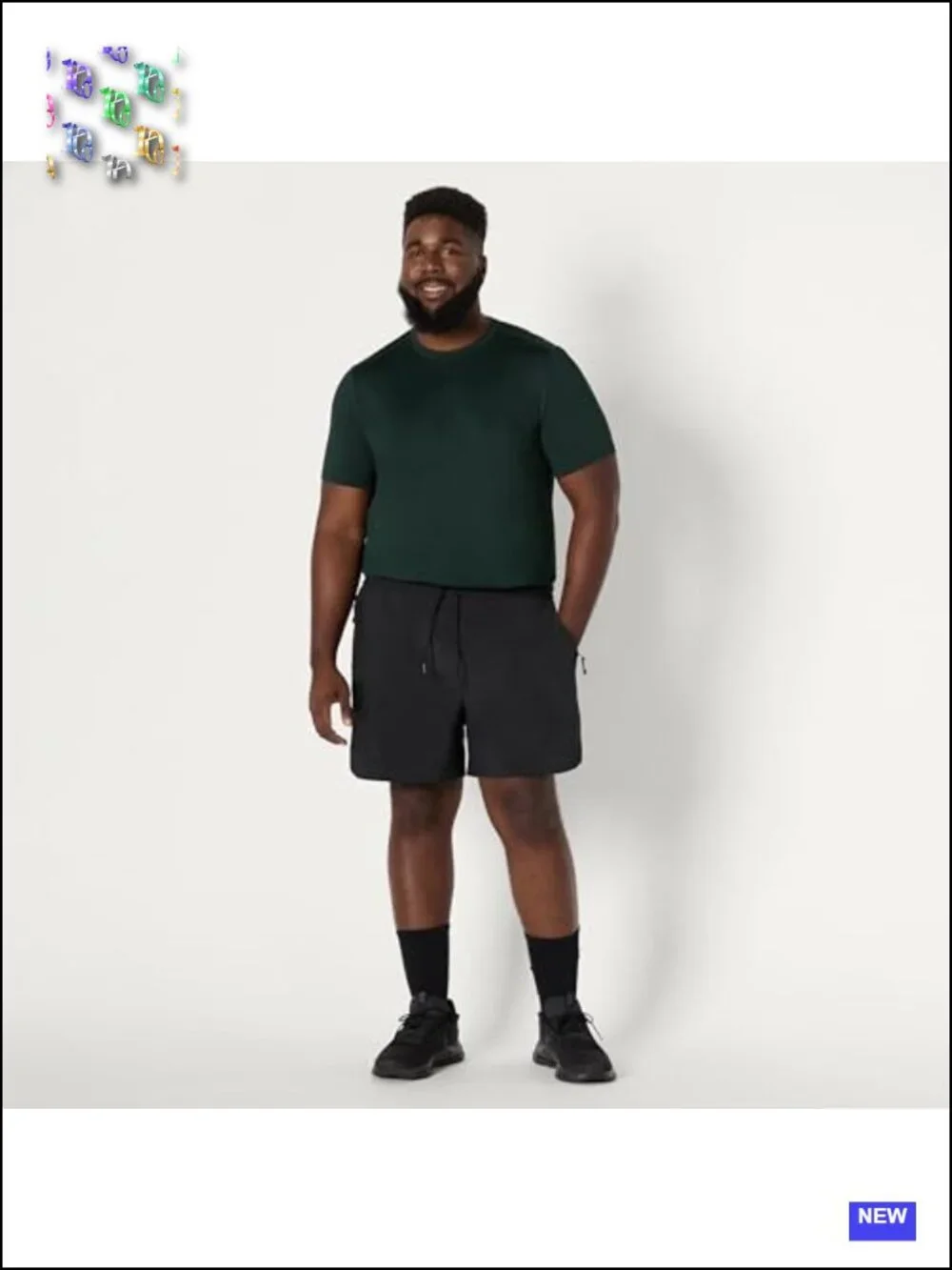 Men's Athletic Performance Stretch Woven Gym Shorts 6
